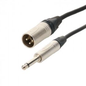 Cordon XLR 3b Male /Jack 6.35 mono Mâle Neutrik de 1 mètres