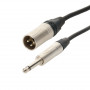 Cordon XLR 3b Male /Jack 6.35 mono Mâle Neutrik de 1 mètres