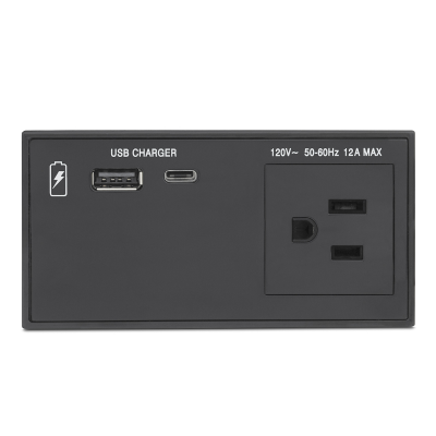Extron US Outlet, USB Type-A and USB Type-C Module  Black