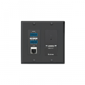 Extron XTP Receiver for HDMI - Decorator-Style Wallplate - Black