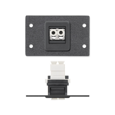Extron Black: One Fiber Duplex LC F to F Barrel