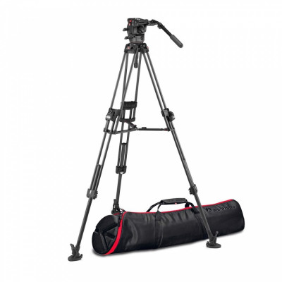 Manfrotto Kit trépied vidéo carbone avec rotue526 & CF Twin Fast 2n1