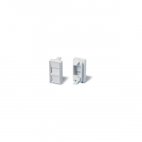 Neklan Plastron 22.5x45 RJ45 Nu pour 1 embase RJ45 blanc pour FTP