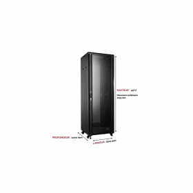 UPTEC - Baie 19  42U noire 800x1000 (charge 800 Kg)