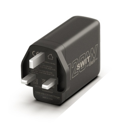 SWIT UC-2120U 120W 2xUSB-C and 2xUSB-A  UK plug with adapter