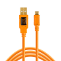TetherPro USB 2.0 to Mini-B 5-Pin, 1' (30cm), High-Visibility Orange