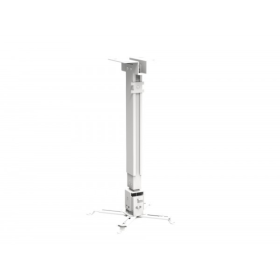 UPTEC Support plafond télescopique blanc vidéoproj 43-65cm - 10Kg max