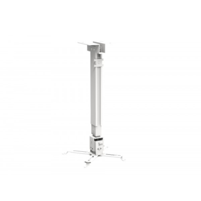 UPTEC Support plafond télescopique blanc vidéoproj 43-65cm - 10Kg max