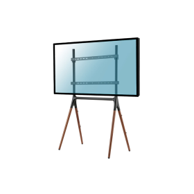 Kimex Support chevalet design scandinave pour TV 49"- 70" noir/noyer