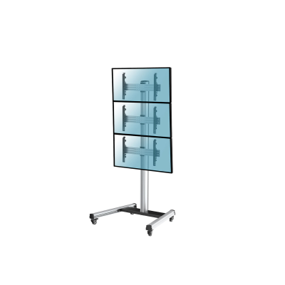 Kimex Support sur pied pour 3 écrans TV  40"-65" H240cm à visser