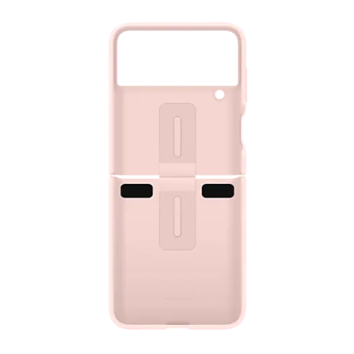 Samsung Galaxy Z Flip4 Coque Silicone Rose avec Anneau