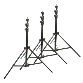 Manfrotto 1005BAC-3 Lot de 3 pieds lumiere a air comprime, aluminium