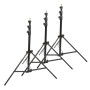 Manfrotto 1005BAC-3 Lot de 3 pieds lumiere a air comprime, aluminium