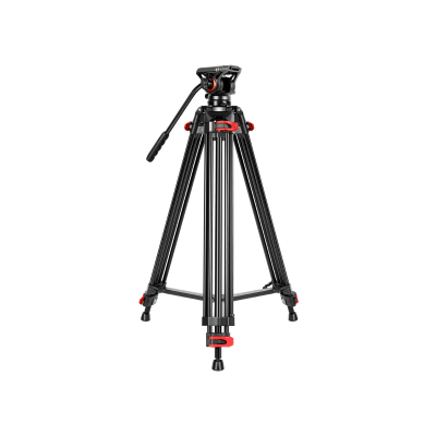 GVM JJL-JY Trépied vidéo tête fluide 89 à 186cm 6Kg max. avec housse