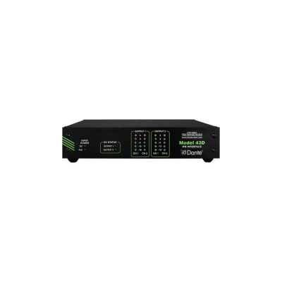 Studio Tech Interface IFB DANTE 2 canaux, 1/2 rack, Alim POE et 12Vdc