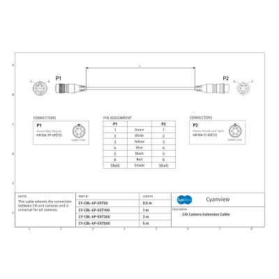 Cyanview Câble extension 5 m compatible avec tout adaptateur CI0