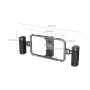 Smallrig 4121 Kit vidéo Cage universelle smartphone + 2 poignées