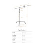 E-IMAGE 40" C-STAND with sliding leg