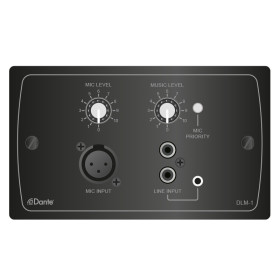 Cloud Dante Line\Mic Active Input Plate (Black)