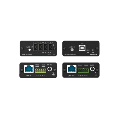 Kramer USB 2.0 RS-232 & Audio PoC extender over extended-reach HDBT