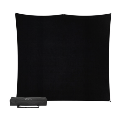 Westcott X-Drop Pro Kit de toile de fond infroissable Noir 2,4 x 2,4m
