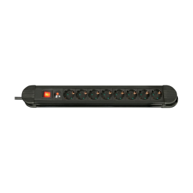 Lindy Multiprise 8 prises Schuko avec interrupteur, noir