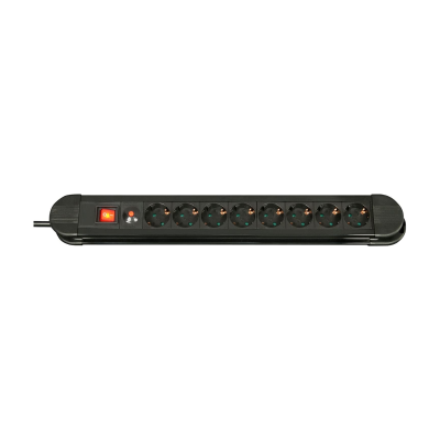 Lindy Multiprise 8 prises Schuko avec interrupteur, noir