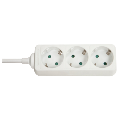 Lindy Multiprise 3 prises Schuko, blanc