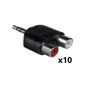 Kramer AD-A35M/2RF Adaptateur jack 3.5mm vers 2 RCA-F (par 10)