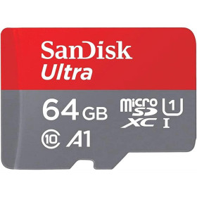 Sandisk microSDXC Ultra 64GB (A1/UHS-I/Cl.10/140MB/s) + Adapter