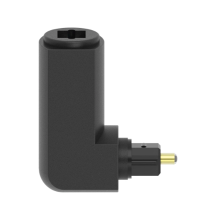 Hama Adaptateur ODT, f. toslink mâle - f. toslink femel., doré, 90 °