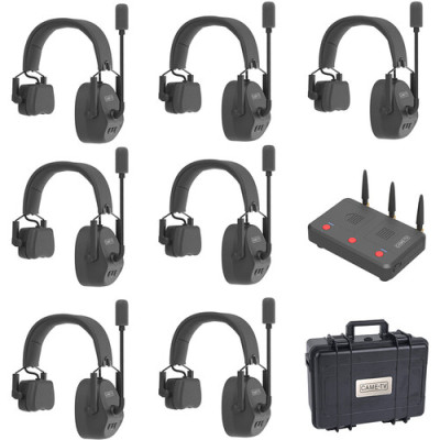 CAME-TV KUMINIK8 Duplex Digital Wireless Headset 450M Ear 7 Pack