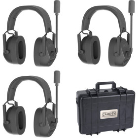 CAME-TV KUMINIK8 Duplex Digital Wireless Headset 450M Dual Ear 3 Pack
