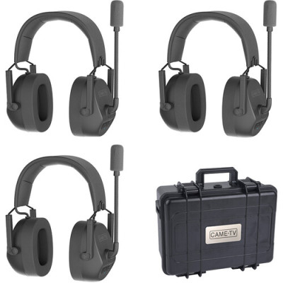 CAME-TV KUMINIK8 Duplex Digital Wireless Headset 450M Dual Ear 3 Pack