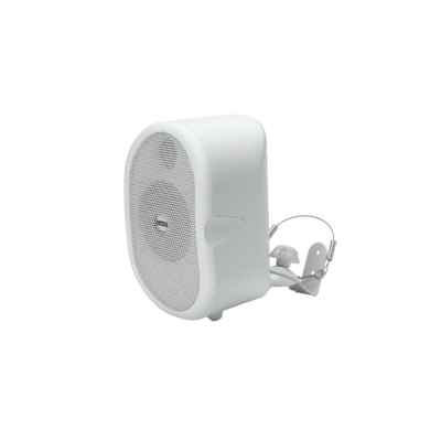 Rondson Enceinte close 2 voies blanche avec support 20/10/5W/70V/100V