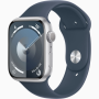 Apple Watch Series9 Cell 45mm Silver Ssc Storm Blue Sp Bnd M