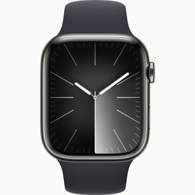 Apple Watch Series9 Cell 45mm Graphite Ssc Midnight Sp Bnd S