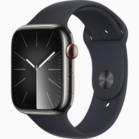 Apple Watch Series9 Cell 41mm Graphite Ssc Midnight Sp Bnd M