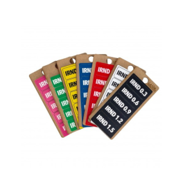 Lenzcameratools Filter Tags IRND 0.3-1.5 Red/White letters | 5 Tags