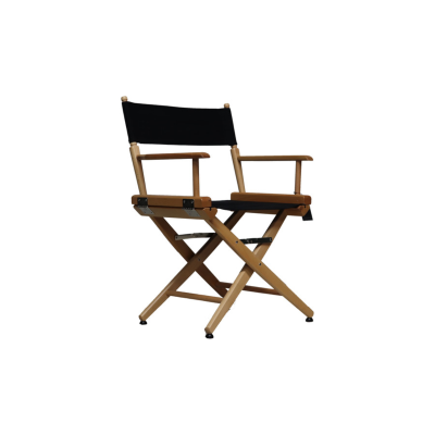Filmcraft Pro Series Director Chair SHORT natural - BLACK canvas
