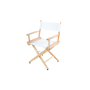 Filmcraft Pro Series Director Chair SHORT natural - WHITE canvas