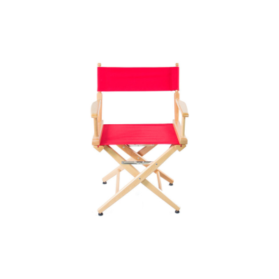 Filmcraft Pro Series Director Chair SHORT natural - RED canvas