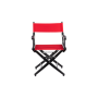 Filmcraft Pro Series Director Chair SHORT black - RED canvas