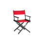 Filmcraft Pro Series Director Chair SHORT black - RED canvas