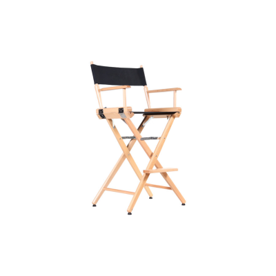 Filmcraft Pro Series Director Chair TALL black - BLACK canvas