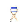 Filmcraft Pro Series Director Chair TALL natural - BLUE canvas