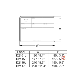 Work Pro Etiquette autocollante vierge pour flight-case 85 x135 mm