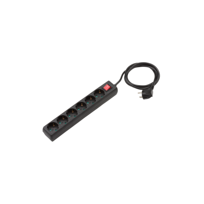 Hama Multiprise 6X16A Protec.Inter noir 3 mètres