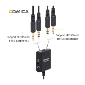 COMICA  Audio Cable Adapter (TRS 3.5mm Female--TRRS for Smartphone)
