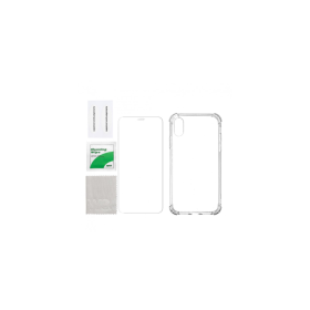 WE PACK verre trempé et coque de protection transparente IPHONE XR